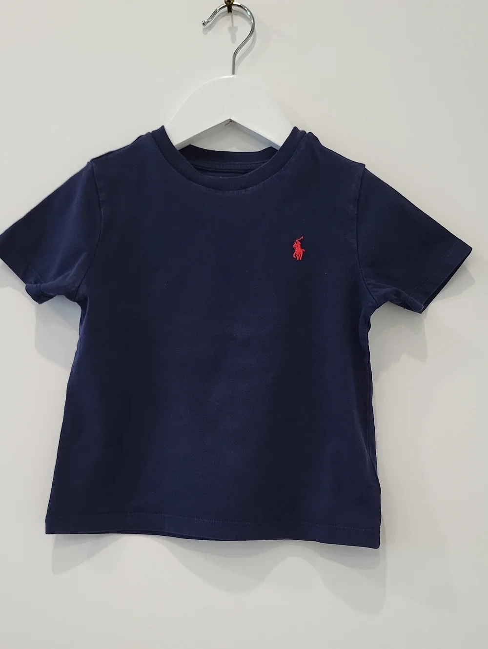 Ralph Lauren Navy Short Sleeve Tee with Red Pony Logo